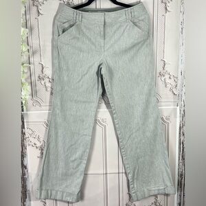 Ann Taylor Womens Jeans Sz 8P Gray Denim Loft Modern Crop Pants